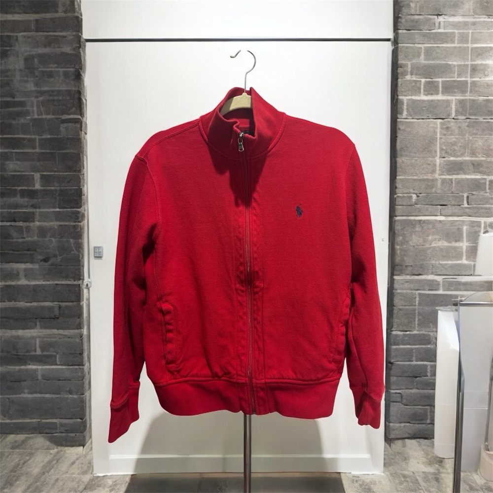 Vintage Polo Ralph Lauren Zipper Jacket Red Full-Zip size L